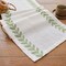 Embroidered Table Runner Irregular Willow Leaf Table Runners 60 Inches Long